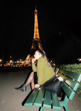 Vanessa Tafoya in Paris during her studies at International Fashion Academy