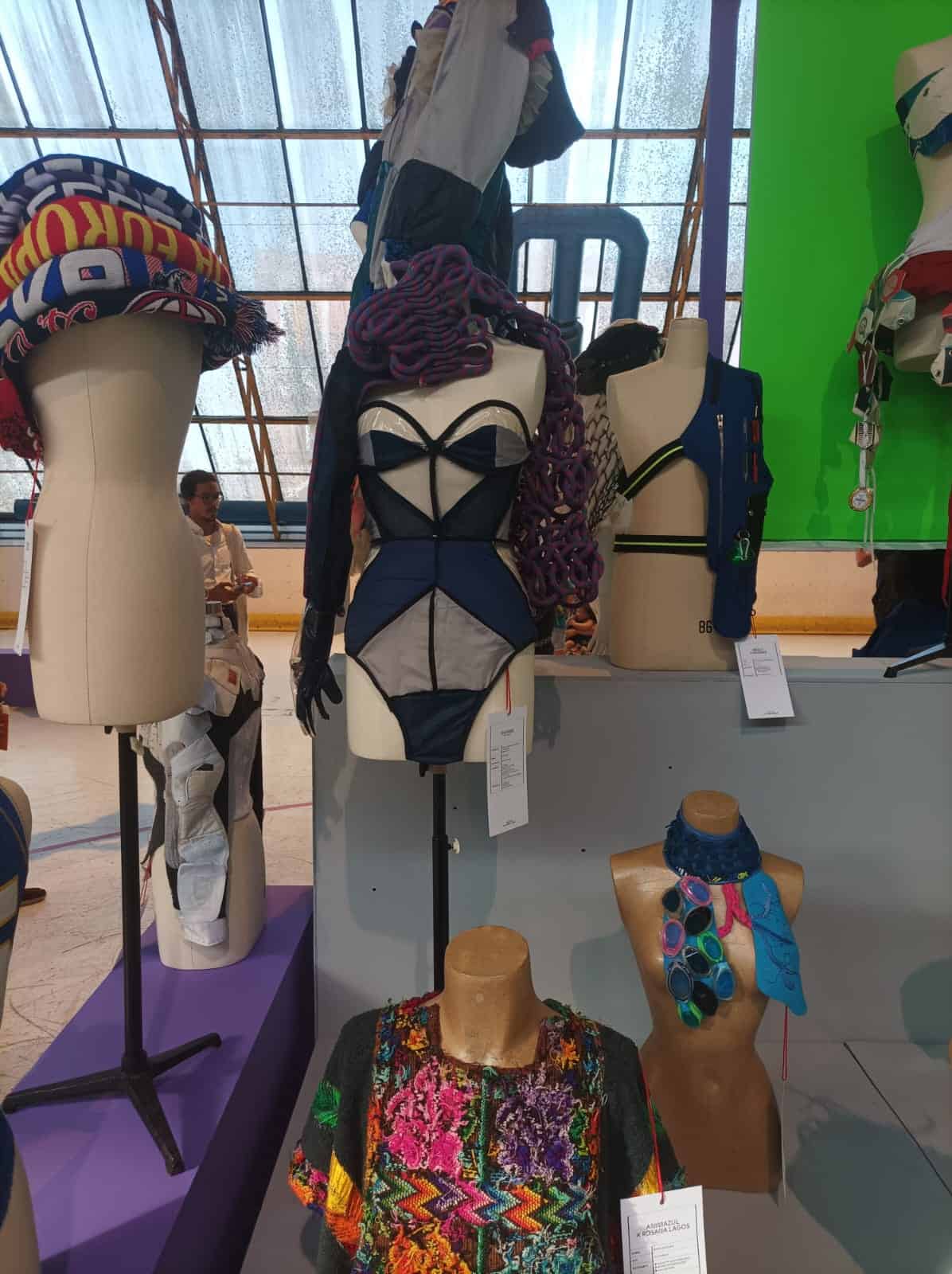 Creations by IFA Paris fashion design students for the Ethical Fashion Triathlon