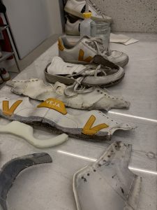 VEJA sneakers disassembled by cobbler